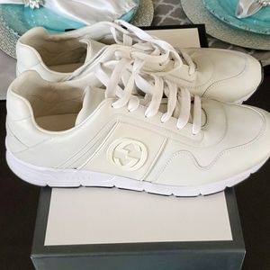 Men's Gucci All White Sneakers